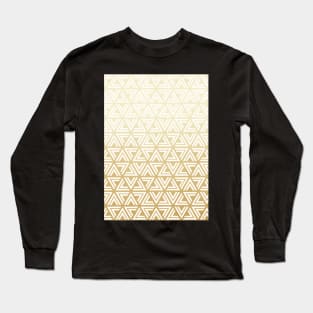 Tri Geo (Gold and White) Long Sleeve T-Shirt